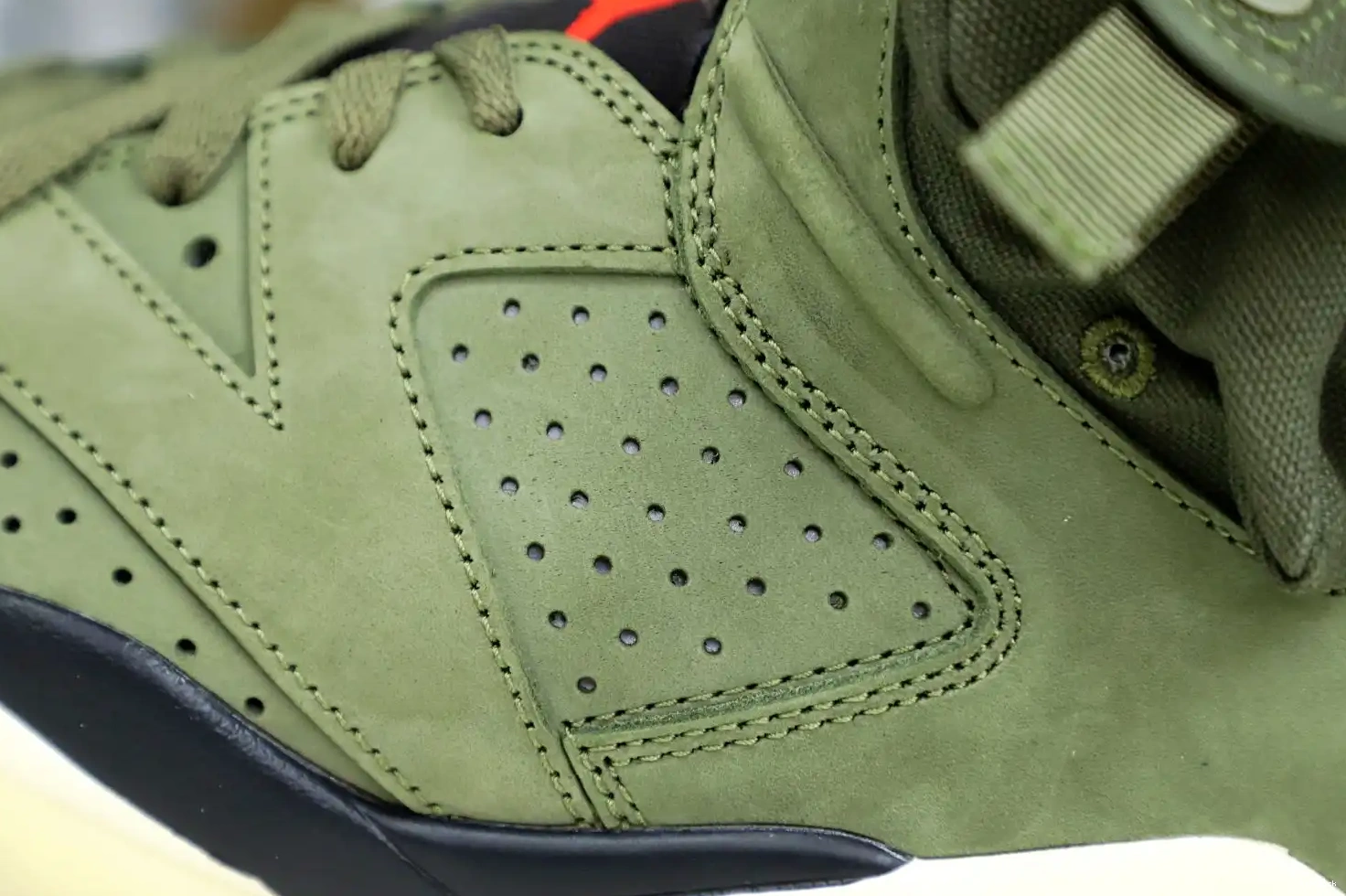 Kimikick TRAVIS RETRO JORDAN AIR X 6 SCOTT 'OLIVE' 0422